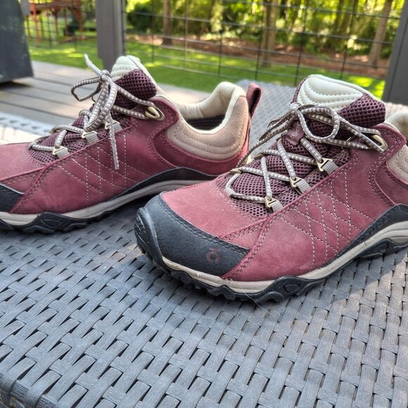 Oboz sapphire low B-Dry waterproof trail walking hiking shoes leather womens US - Picture 3 of 11